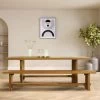 Banc De Salle à Manger En Teck - Coloris : Naturel - LENIDA 2 Banc De Salle à Manger En Teck - Coloris : Naturel - LENIDA -Magasin de meubles de restaurant banc 13147305