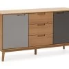 Buffet Bruce 3 Tiroirs Et 2 Portes , Bois Massif, 140 Cm Largeur -Magasin de meubles de restaurant buffet 10403285