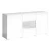 Buffet Design 140cm Pour Salon Couleur Blanc Brillant Collection PAROS. -Magasin de meubles de restaurant buffet 10551971