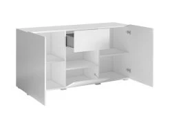 Buffet Design 140cm Pour Salon Couleur Blanc Brillant Collection PAROS. 9 Buffet Design 140cm Pour Salon Couleur Blanc Brillant Collection PAROS. -Magasin de meubles de restaurant buffet 10551975