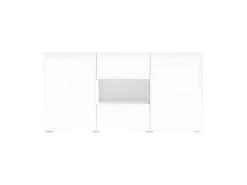 Buffet Design 140cm Pour Salon Couleur Blanc Brillant Collection PAROS. 10 Buffet Design 140cm Pour Salon Couleur Blanc Brillant Collection PAROS. -Magasin de meubles de restaurant buffet 10551977