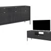 Ensemble Buffet Et Meuble TV Noir - Séjour Contemporain LIOUBA -Magasin de meubles de restaurant buffet 10902821