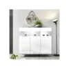 Buffet 3 Portes Laqué Blanc à LEDs - TARENTE N°1 -Magasin de meubles de restaurant buffet 11132985