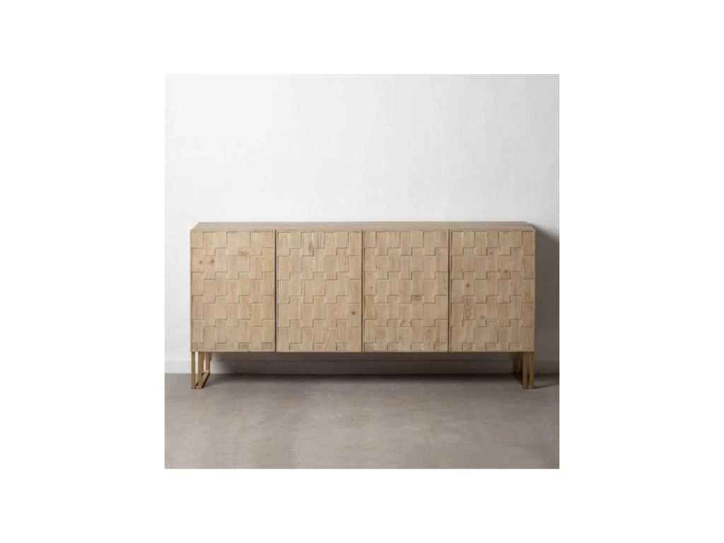 Buffet 4 Portes Crème Bois/Métal - PUZZE 3 Buffet 4 Portes Crème Bois/Métal - PUZZE