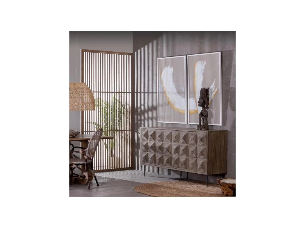 Buffet 4 Portes Bois/Métal - VANINO 4 Buffet 4 Portes Bois/Métal - VANINO – Image 2