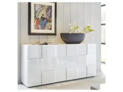 Buffet 3 Portes Laqué Blanc Brillant - TICATO