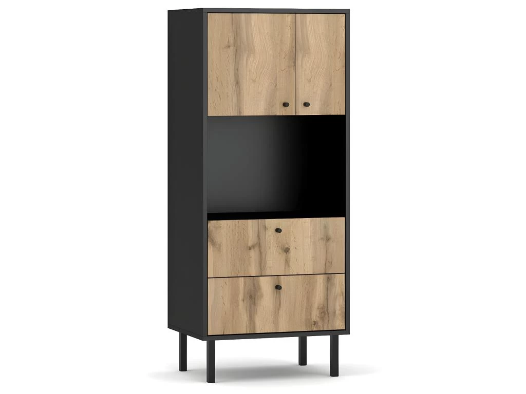 Buffet Haut Industriel 2 Portes Et 2 Tiroirs L57 X H135 Cm - Bospe 3 Buffet Haut Industriel 2 Portes Et 2 Tiroirs L57 X H135 Cm - Bospe