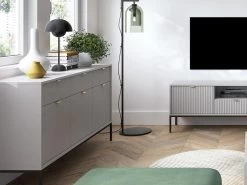 Buffet Avec 3 Portes Et 3 Tiroirs - Gris - LIOUBA De Pascal MORABITO -Magasin de meubles de restaurant buffet 1171357