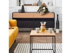 Buffet RADIO - Chêne Et Noir - TEMAHOME 8 Buffet RADIO - Chêne Et Noir - TEMAHOME -Magasin de meubles de restaurant buffet 12513835