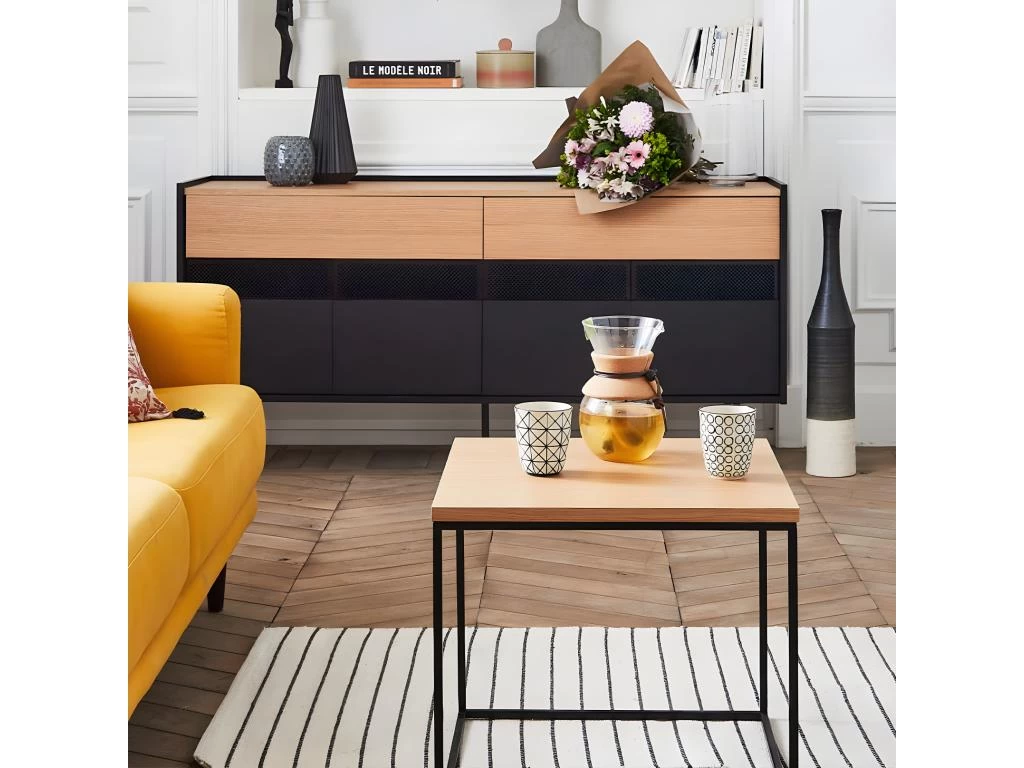 Buffet RADIO - Chêne Et Noir - TEMAHOME 4 Buffet RADIO - Chêne Et Noir - TEMAHOME – Image 2