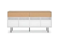 Buffet RADIO - Chêne Et Blanc Laqué - TEMAHOME