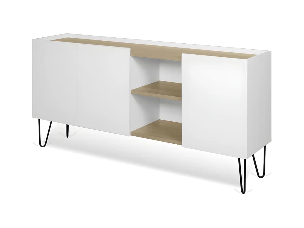 Buffet NINA - Chêne Clair Et Blanc - TEMAHOME 5 Buffet NINA - Chêne Clair Et Blanc - TEMAHOME – Image 3