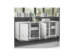 Buffet 4 Portes Marbre Blanc - BURANO 11 Buffet 4 Portes Marbre Blanc - BURANO -Magasin de meubles de restaurant buffet 12602605