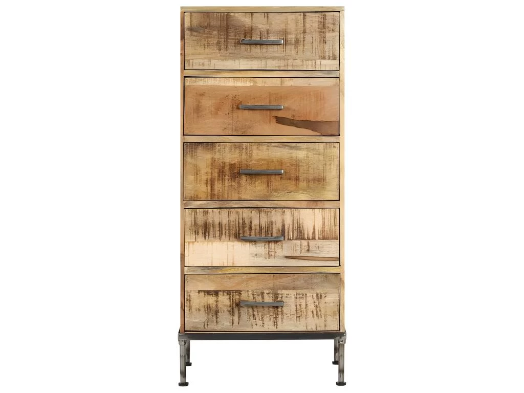 Buffet Bahut Armoire Console Meuble De Rangement Coffre à Tiroirs 106 Cm Bois De Manguier Massif 4402089 4 Buffet Bahut Armoire Console Meuble De Rangement Coffre à Tiroirs 106 Cm Bois De Manguier Massif 4402089 – Image 2