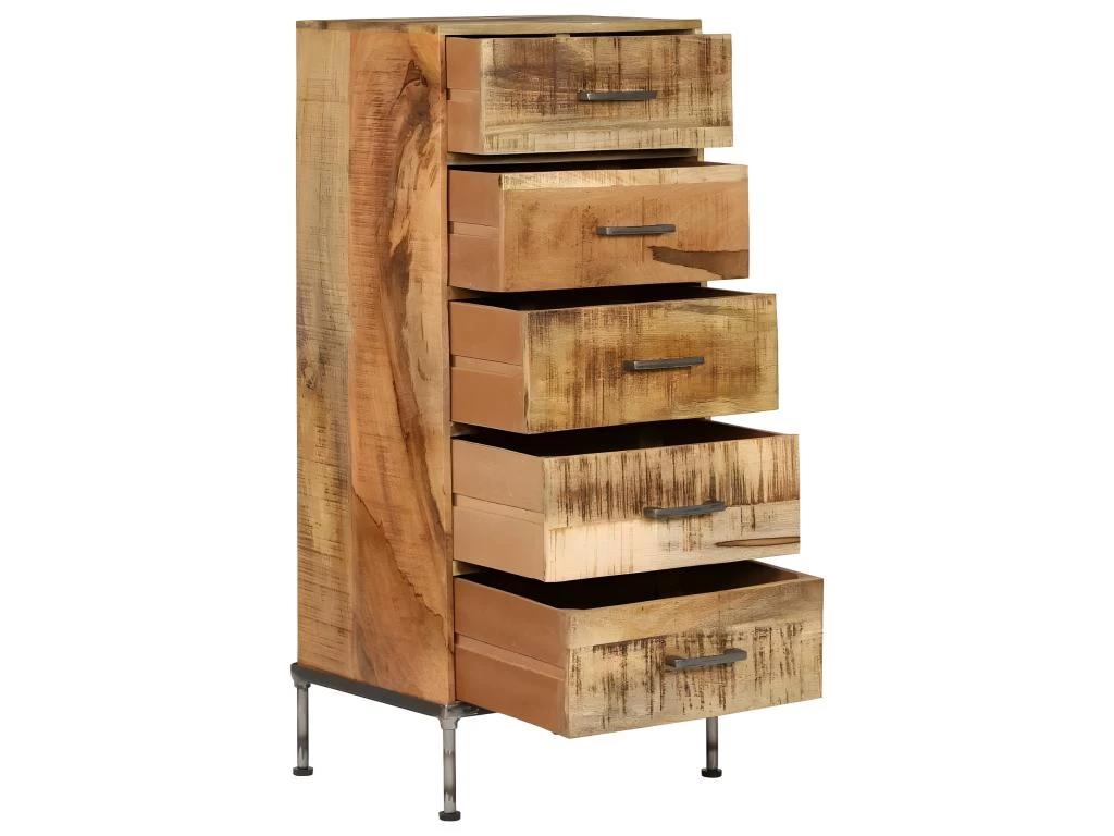 Buffet Bahut Armoire Console Meuble De Rangement Coffre à Tiroirs 106 Cm Bois De Manguier Massif 4402089 6 Buffet Bahut Armoire Console Meuble De Rangement Coffre à Tiroirs 106 Cm Bois De Manguier Massif 4402089 – Image 4