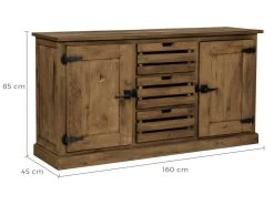 Buffet Ottawa En Bois 2 Portes 3 Tiroirs -Magasin de meubles de restaurant buffet 13003601