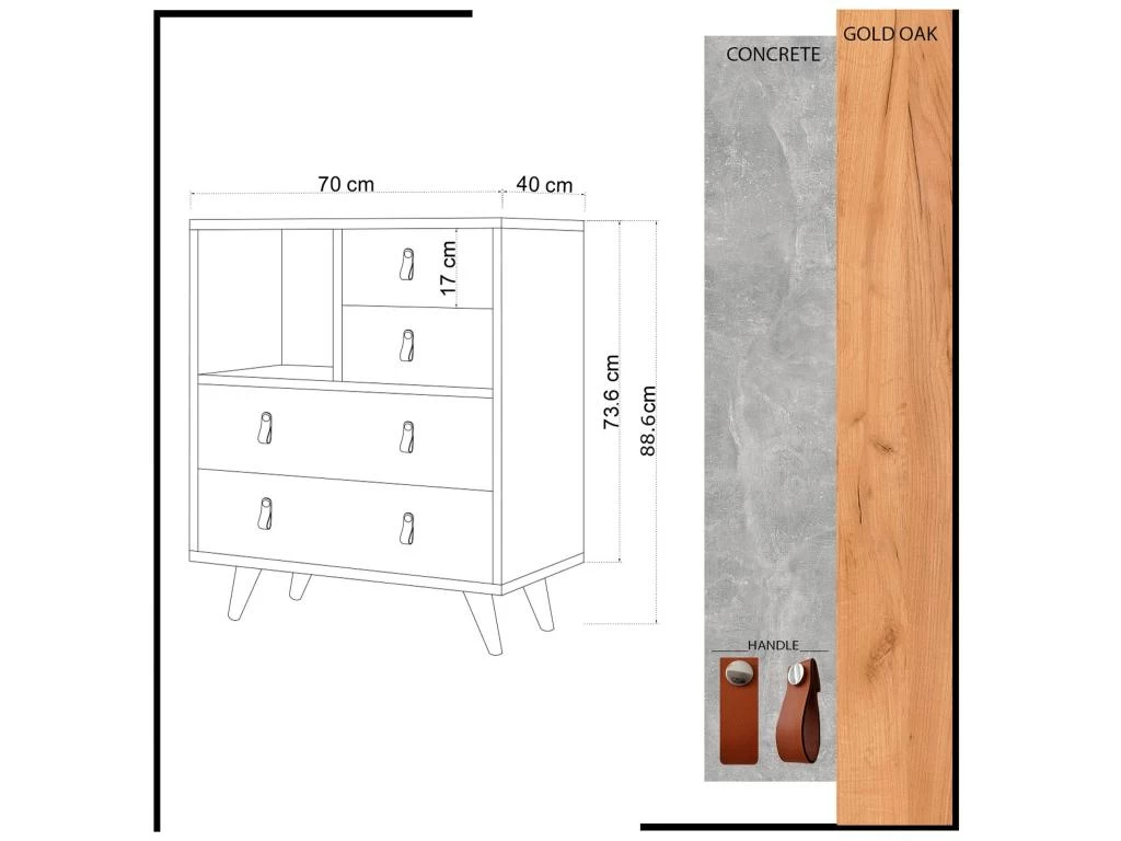 Meuble En Chêne Blanc Avec Panneaux De Particules 100% Mélaminés. 70x88,6x40 4 Meuble En Chêne Blanc Avec Panneaux De Particules 100% Mélaminés. 70x88,6x40 – Image 2
