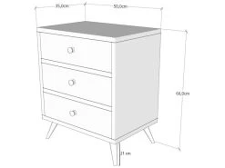 Meuble En Noyer Blanc Avec Panneau De Particules 100% Mélaminé. 50x68x35 -Magasin de meubles de restaurant buffet 13047637