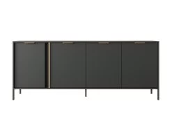 Buffet Avec 4 Portes - Anthracite Et Doré - PAVELI -Magasin de meubles de restaurant buffet 13387905