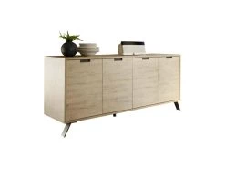 Buffet 4 Portes Chêne Clair - PALERME -Magasin de meubles de restaurant buffet 14340805