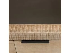 CLEMENCE - Buffet 3 Tiroirs 1 Porte Bois Teck Et Pieds Métal -Magasin de meubles de restaurant buffet 14651915