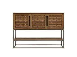 ALIDA - Buffet En Bois De Teck Recyclé 3 Portes -Magasin de meubles de restaurant buffet 14652281