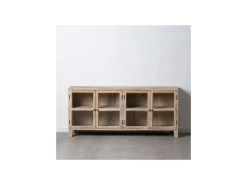 Buffet 4 Portes Bois Blanc/Verre - TAGA