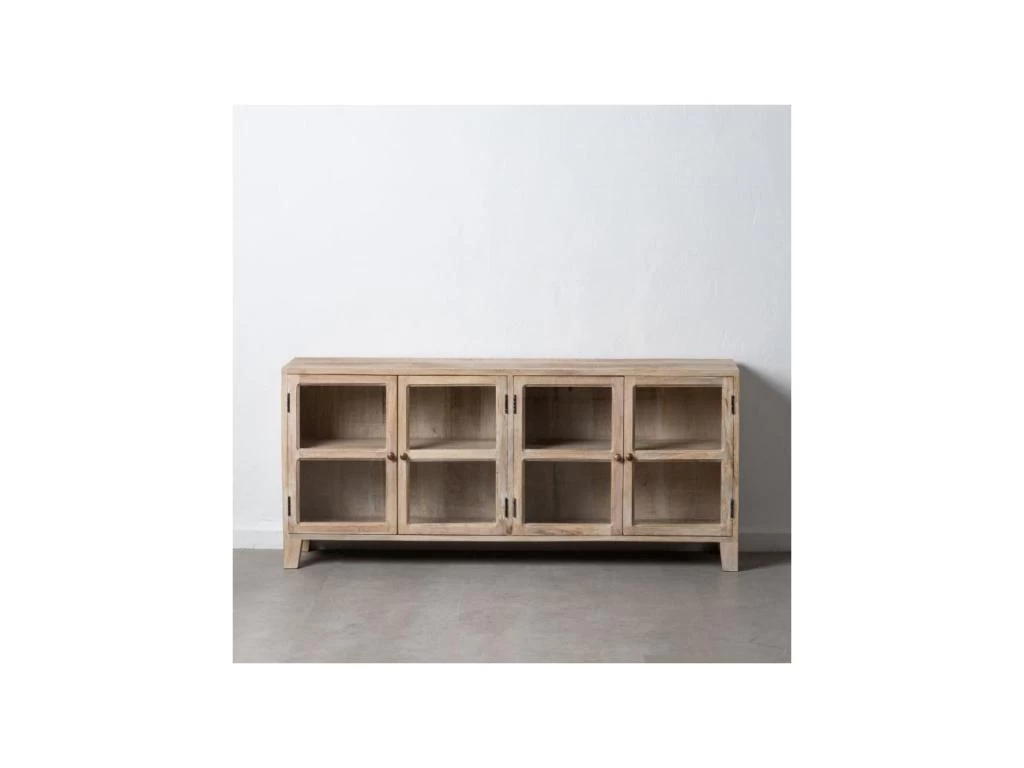 Buffet 4 Portes Bois Blanc/Verre - TAGA 3 Buffet 4 Portes Bois Blanc/Verre - TAGA