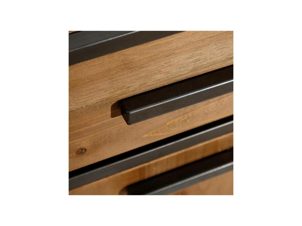 Buffet 3 Portes 3 Tiroirs Bois/Métal - CINCINNATI 7 Buffet 3 Portes 3 Tiroirs Bois/Métal - CINCINNATI – Image 5