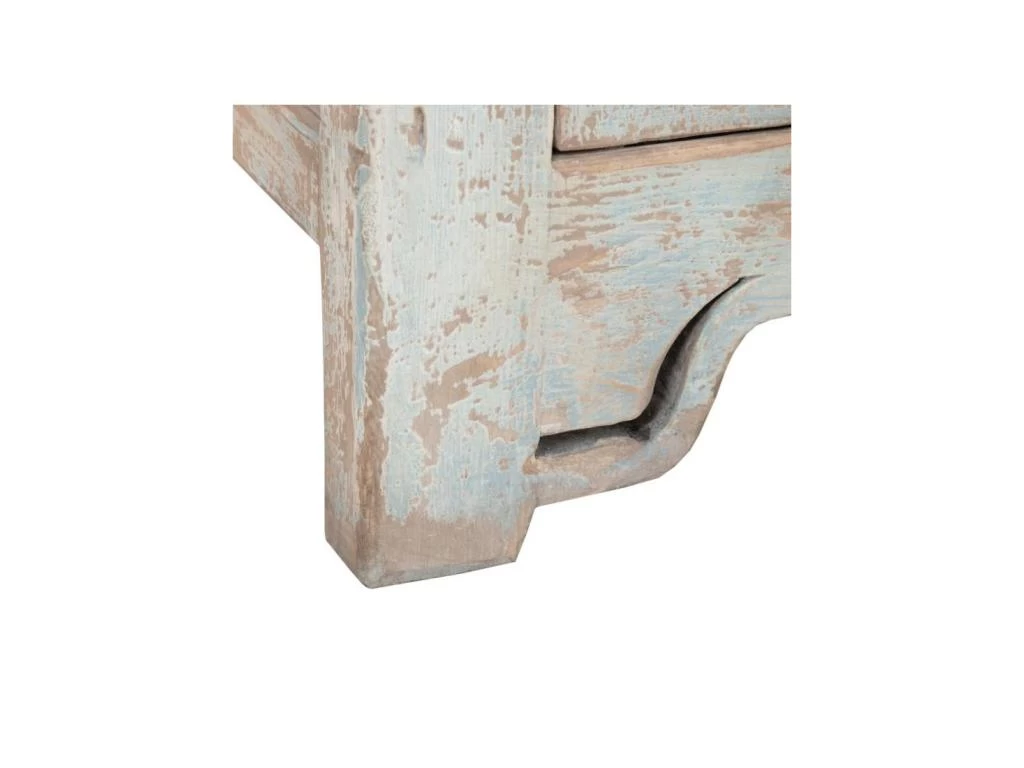 Buffet 4 Tiroirs 4 étagères Bois/Bleu - VANINA 6 Buffet 4 Tiroirs 4 étagères Bois/Bleu - VANINA – Image 4