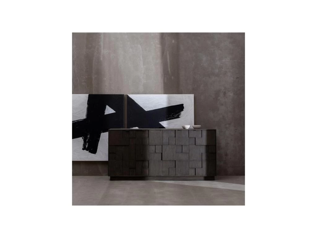 Buffet 4 Portes Bois Gris - VIJOR 4 Buffet 4 Portes Bois Gris - VIJOR – Image 2