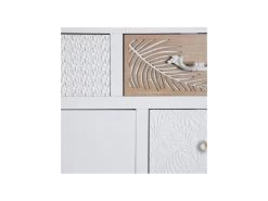 Meuble D'entrée 1 Porte 5 Tiroirs Bois Clair/Blanc - PRIMAVERA -Magasin de meubles de restaurant buffet 17624077