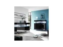 Buffet 3 Portes Laqué Noir à LEDs - TARENTE N°2 -Magasin de meubles de restaurant buffet 17624385