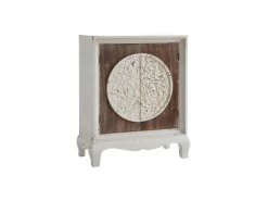 Meuble D'entrée 2 Portes Marron/Blanc - SARUTI