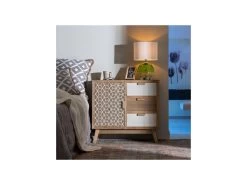 Meuble D'entrée 3 Tiroirs 1 Porte Bois/Blanc - HACHI 9 Meuble D'entrée 3 Tiroirs 1 Porte Bois/Blanc - HACHI -Magasin de meubles de restaurant buffet 17624825