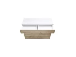 Buffet 1 Abattant 1 Tiroir Laqué Blanc Brillant/Chêne Naturel - TAORMINE 10 Buffet 1 Abattant 1 Tiroir Laqué Blanc Brillant/Chêne Naturel - TAORMINE -Magasin de meubles de restaurant buffet 17624935