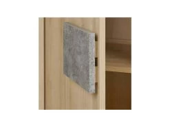 Buffet 3 Portes Chêne Oxygene/Béton Ciré Clair - DAPHNE -Magasin de meubles de restaurant buffet 17624963