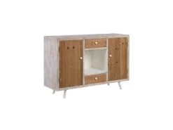 Buffet 1 Niche 2 Portes 2 Tiroirs Bois Blanchi - PATY