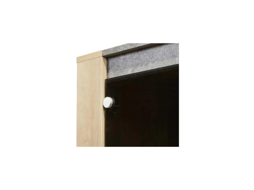 Argentier 4 Portes Chêne Oxygene/Béton Ciré Clair - DAPHNE 5 Argentier 4 Portes Chêne Oxygene/Béton Ciré Clair - DAPHNE – Image 3