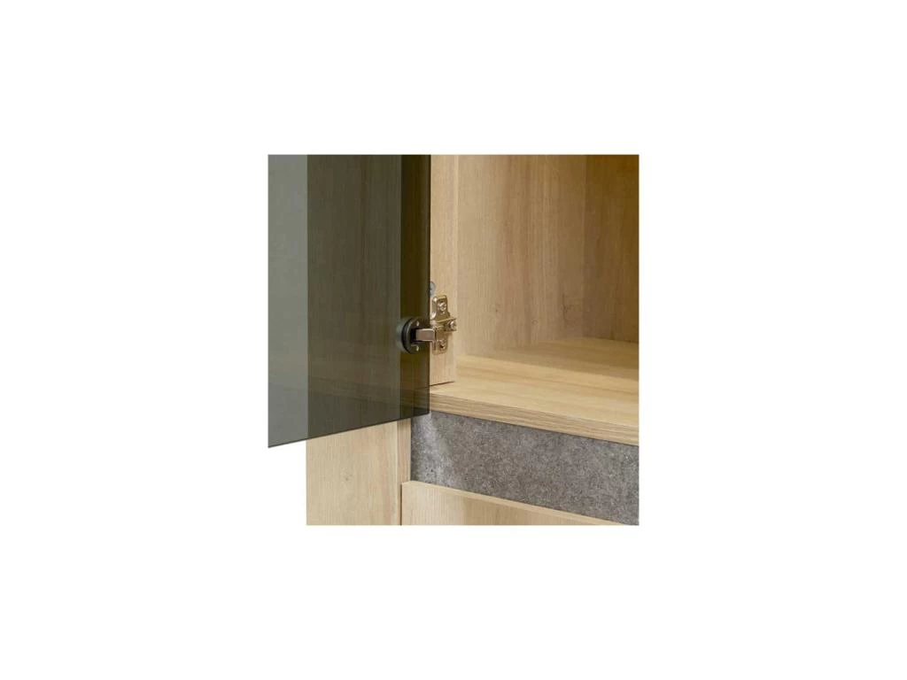 Argentier 4 Portes Chêne Oxygene/Béton Ciré Clair - DAPHNE 8 Argentier 4 Portes Chêne Oxygene/Béton Ciré Clair - DAPHNE – Image 6
