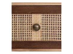 Meuble D'entrée 1 Porte 4 Tiroirs Bois/Rotin - BISCUIT -Magasin de meubles de restaurant buffet 17625803