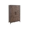Armoire 2 Portes Bois De Mindi Marron - MIMA -Magasin de meubles de restaurant buffet 17625867