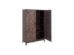 Armoire 2 Portes Bois De Mindi Marron - MIMA -Magasin de meubles de restaurant buffet 17625871