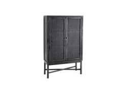 Armoire De Salon 2 Portes Bois/Noir - NIGRITA
