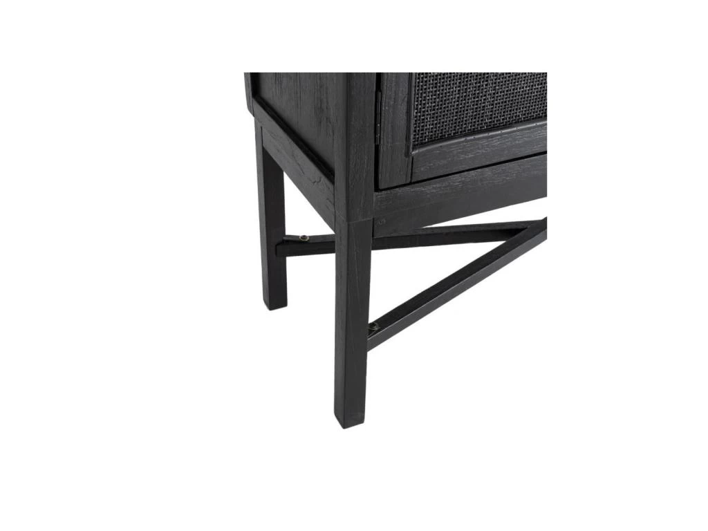 Armoire De Salon 2 Portes Bois/Noir - NIGRITA 8 Armoire De Salon 2 Portes Bois/Noir - NIGRITA – Image 6