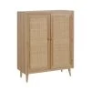 Armoire De Salon 2 Portes Bois Naturel/Rotin - NOLIMP -Magasin de meubles de restaurant buffet 17625927