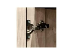 Argentier 2 Portes à LEDs Chêne Clair/Ardoise - FOREST -Magasin de meubles de restaurant buffet 17625985