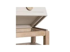 Meuble D'entrée 3 Tiroirs 2 Portes 1 Niche Bois/Taupe - ADRIANA -Magasin de meubles de restaurant buffet 17635499