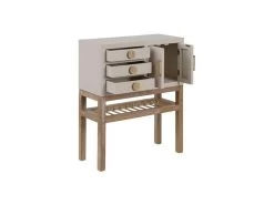 Meuble D'entrée 3 Tiroirs 2 Portes 1 Niche Bois/Taupe - ADRIANA -Magasin de meubles de restaurant buffet 17635501