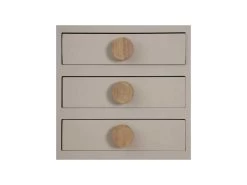 Meuble D'entrée 3 Tiroirs 2 Portes 1 Niche Bois/Taupe - ADRIANA -Magasin de meubles de restaurant buffet 17635505